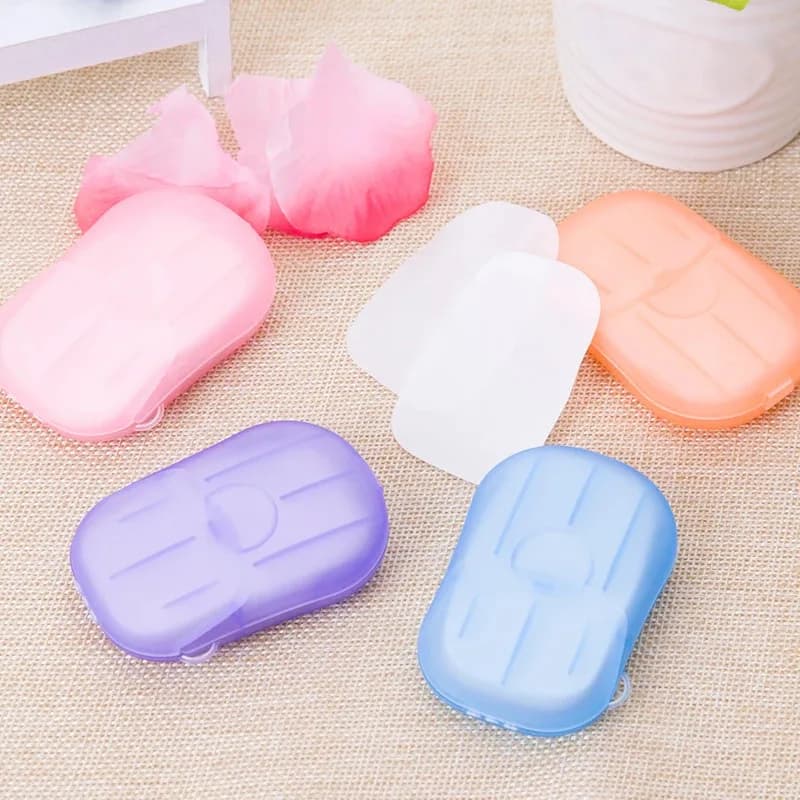 2-6box Portable Soap Paper Disposable Soap Paper Flakes Washing Cleaning Hand for Kitchen Toilet Outdoor Travel Camping Hiking