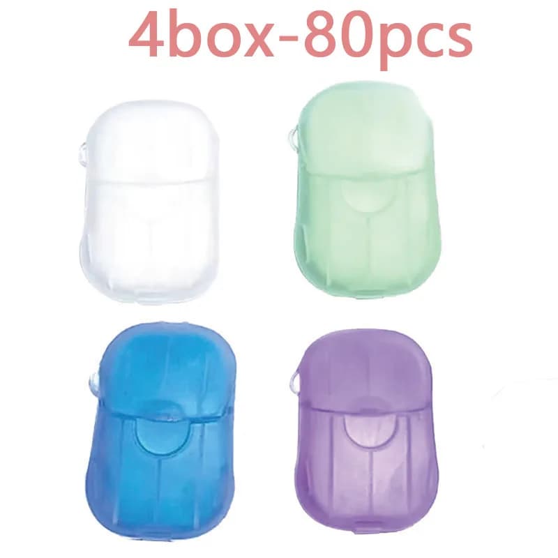 2-6box Portable Soap Paper Disposable Soap Paper Flakes Washing Cleaning Hand for Kitchen Toilet Outdoor Travel Camping Hiking
