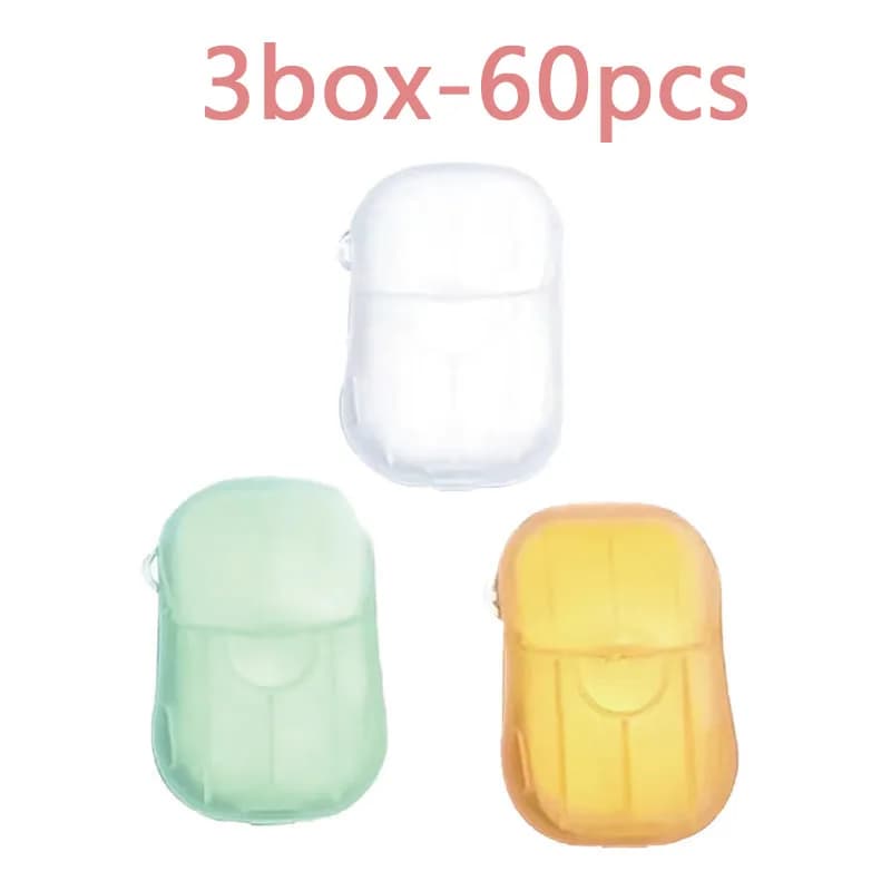 2-6box Portable Soap Paper Disposable Soap Paper Flakes Washing Cleaning Hand for Kitchen Toilet Outdoor Travel Camping Hiking