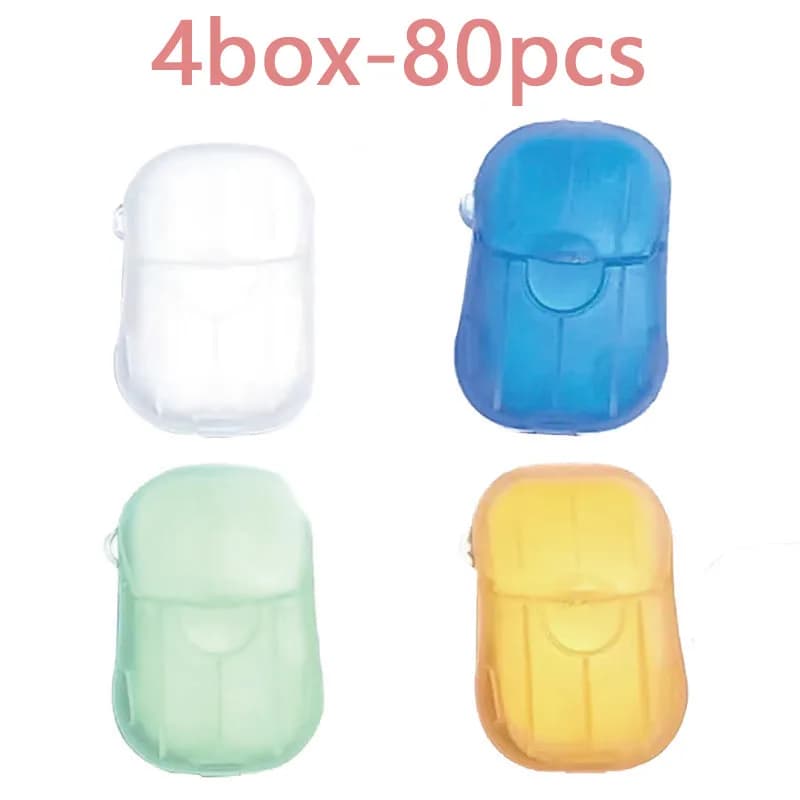 2-6box Portable Soap Paper Disposable Soap Paper Flakes Washing Cleaning Hand for Kitchen Toilet Outdoor Travel Camping Hiking
