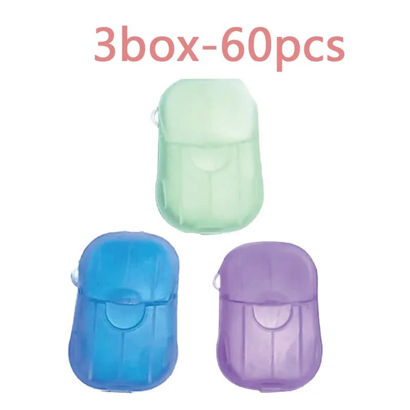 2-6box Portable Soap Paper Disposable Soap Paper Flakes Washing Cleaning Hand for Kitchen Toilet Outdoor Travel Camping Hiking