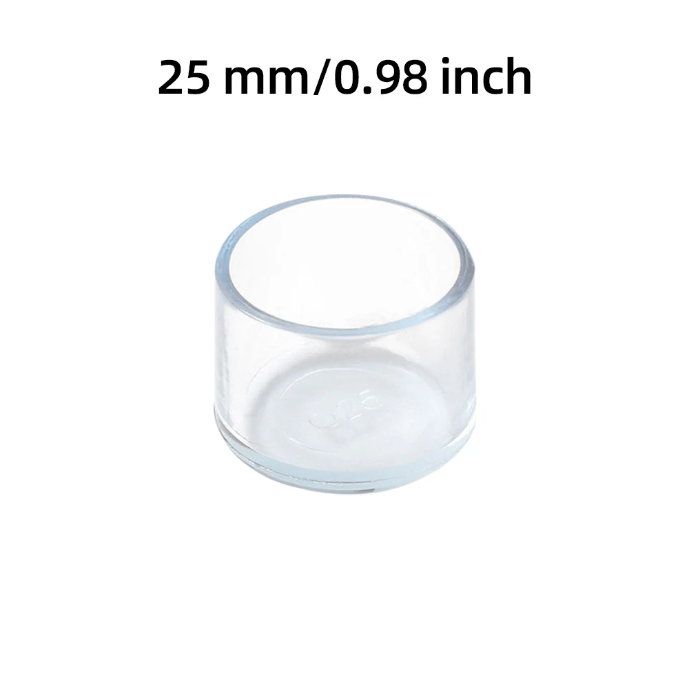 4/8/12/16 PCS Anti-Noise Chair Leg Silicone Floor Protectors Transparent Rubber Furniture Leg Cap Non-Slip Table Feet Caps Cover