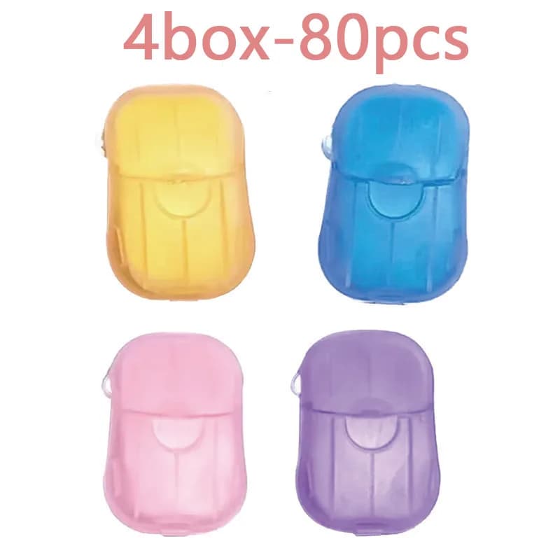 2-6box Portable Soap Paper Disposable Soap Paper Flakes Washing Cleaning Hand for Kitchen Toilet Outdoor Travel Camping Hiking