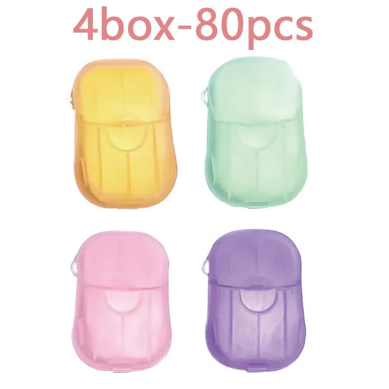 2-6box Portable Soap Paper Disposable Soap Paper Flakes Washing Cleaning Hand for Kitchen Toilet Outdoor Travel Camping Hiking