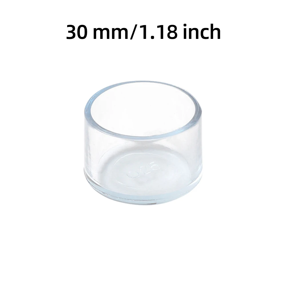 4/8/12/16 PCS Anti-Noise Chair Leg Silicone Floor Protectors Transparent Rubber Furniture Leg Cap Non-Slip Table Feet Caps Cover